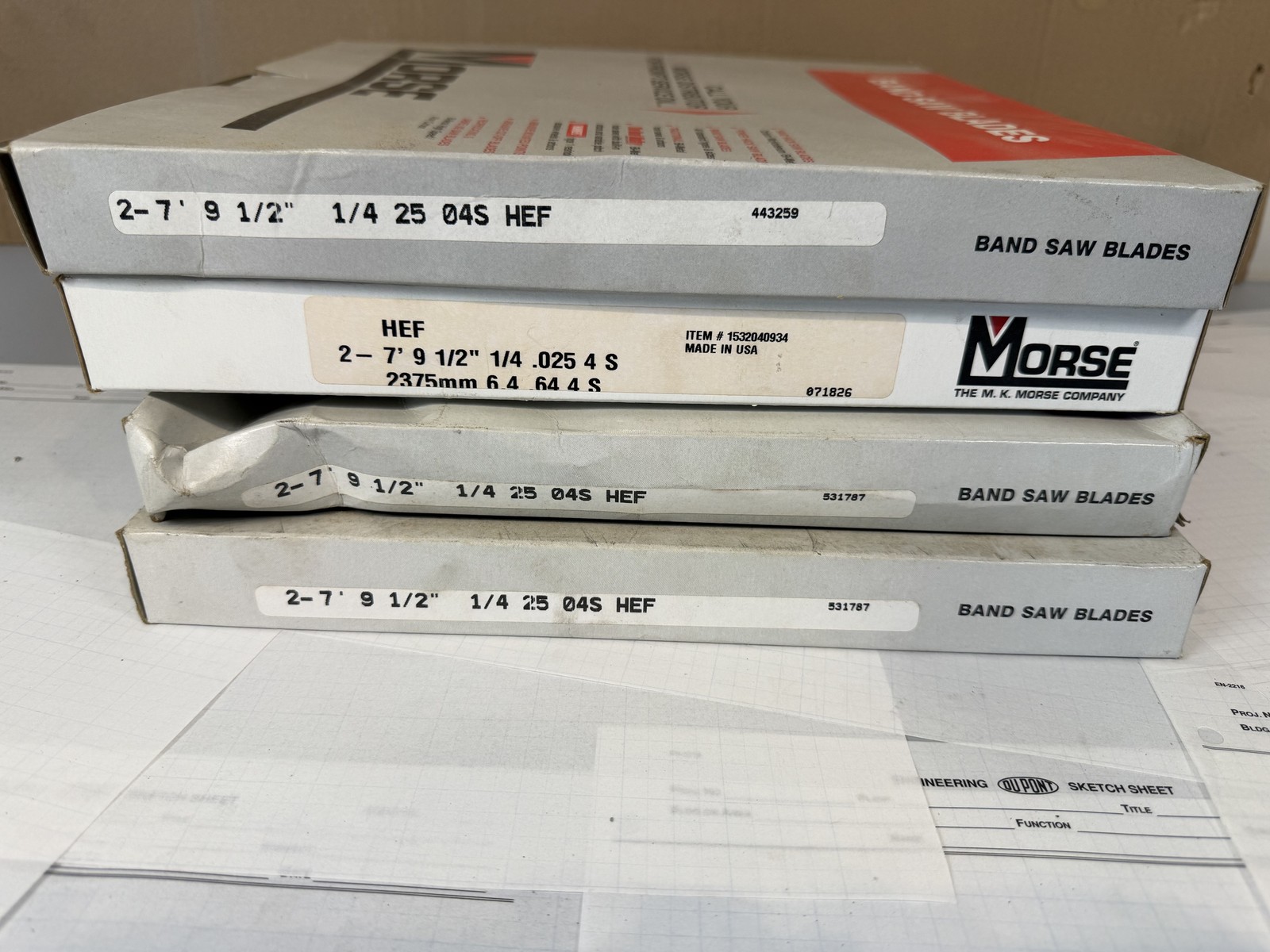 M.K. Morse 93-1/2 x 1/4 .025 4 Skip Band Saw Blade NOS USA Factory 2-Pack