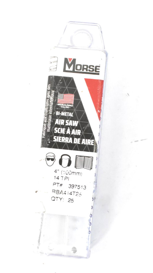 Morse RBA414T25 14 TPI Air Saw Blades 25 Pack 4″ L x 1/2′ W x .025″ Thick