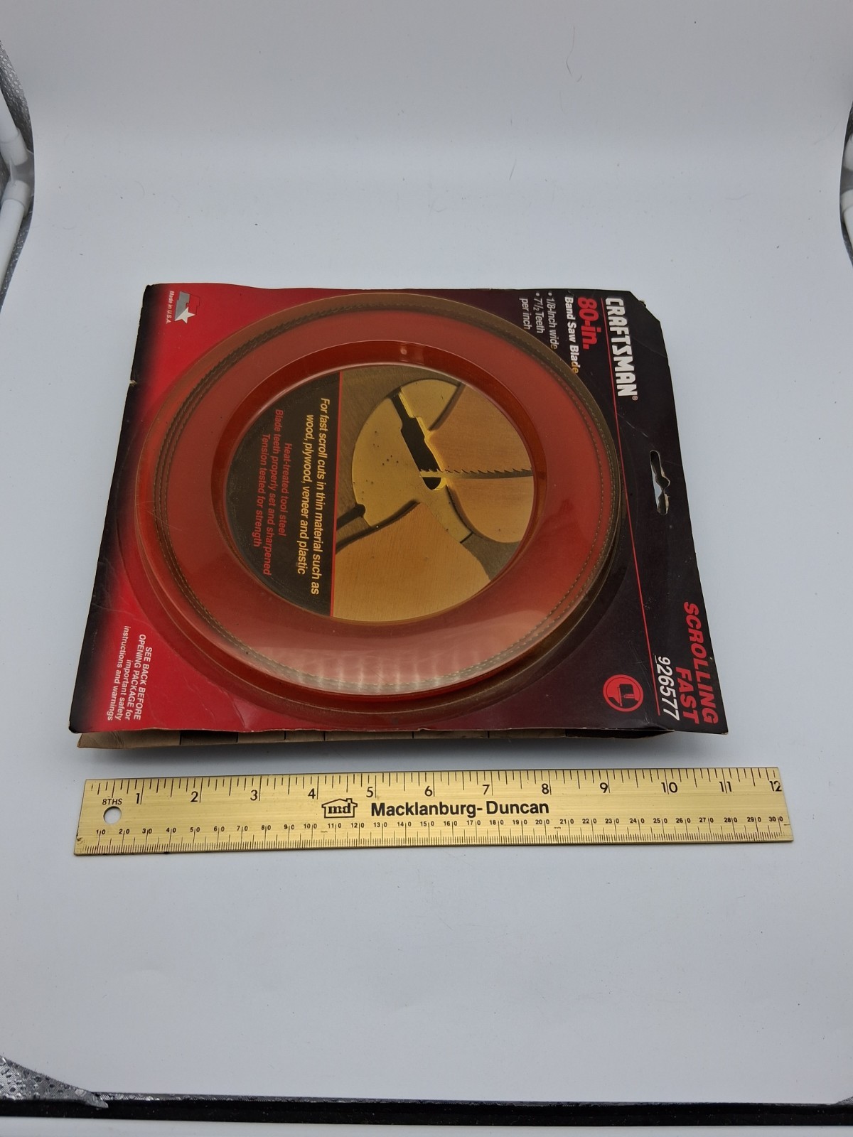 Lot of 2 Craftsman 80”x 1/8″ & 1/2″ Band Saw Blade Vintage NOS 926577 & 926234
