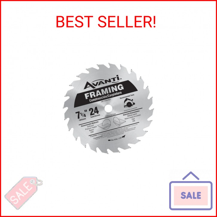 Avanti A0724A Saw Blade 7-1/4 in X 24T Single Blade