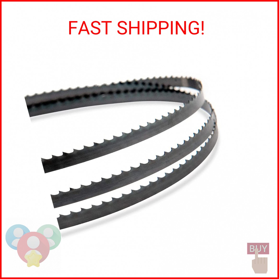 POWERTEC 56-1/8 Inch Bandsaw Blades, 3/8″ x 18 TPI Band Saw Blades for Delta 28-