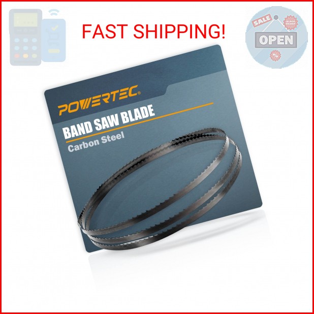 POWERTEC 63-1/2 Inch Bandsaw Blades, 1/4″ x 14 TPI Band Saw Blades for Sears Cra