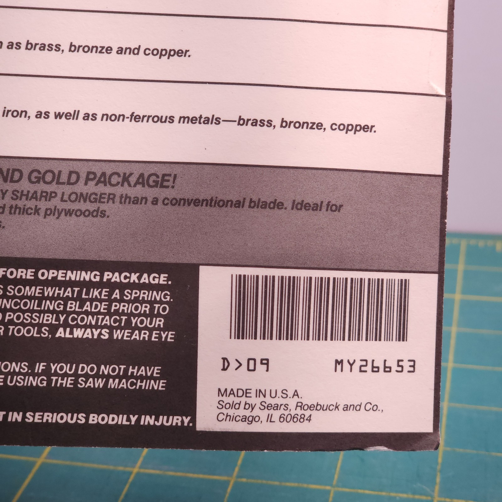 NEW Sears Craftsman 926653 Band Saw Blade 56 7/8”x1/4” 6 Teeth Per Inch