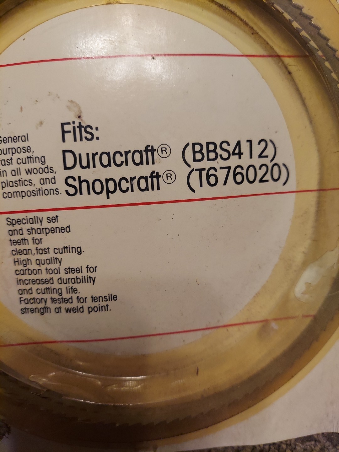 Vermont American Woodcutting Bandsaw Blade NOS. ONLY 1 @ PRICE