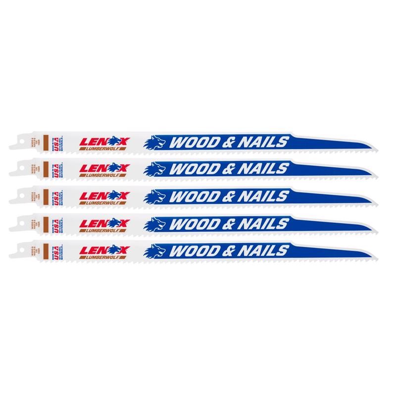 Lenox 20585156R 6 TPI Bi-Metal Patented Design Reciprocating Saw Blades 12 in.