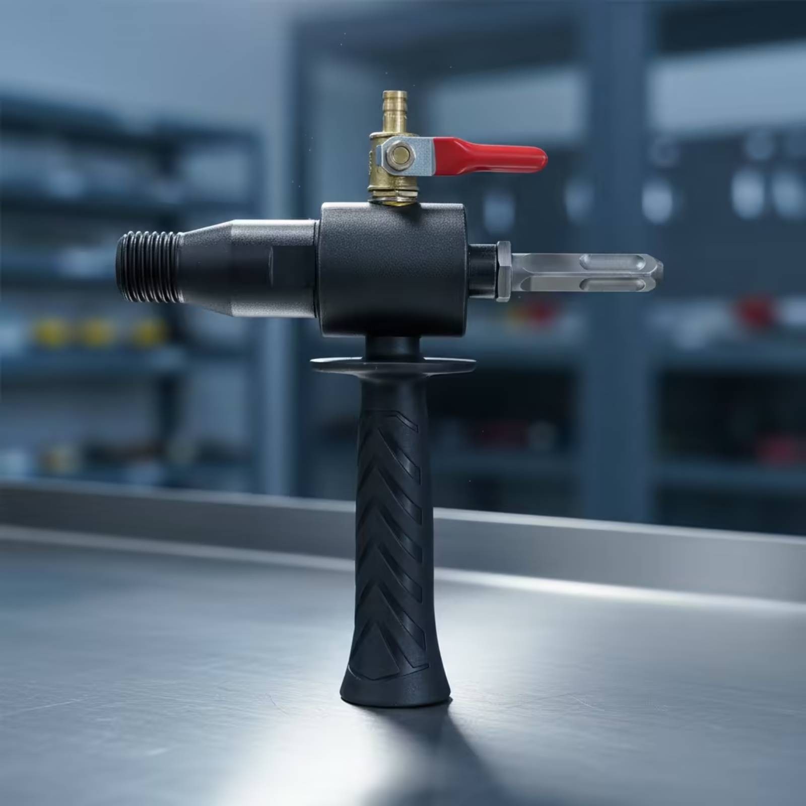 Feed Water Adapter with Shut-off Valve Wet Drilling for Renovation, Contractors