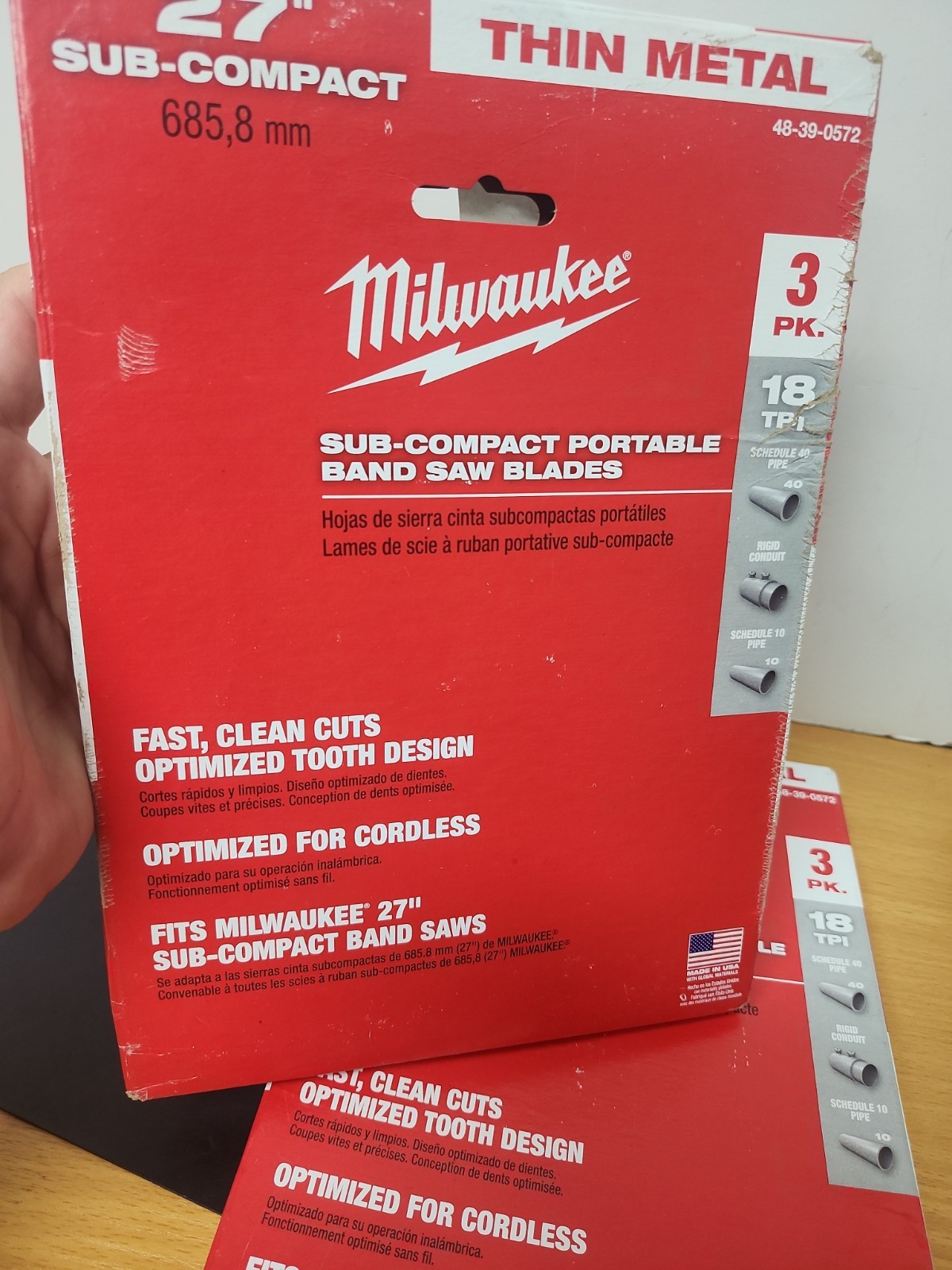 (2) Milwaukee 48-39-0572 Band Saw Blade – Gray (Pack of 3)