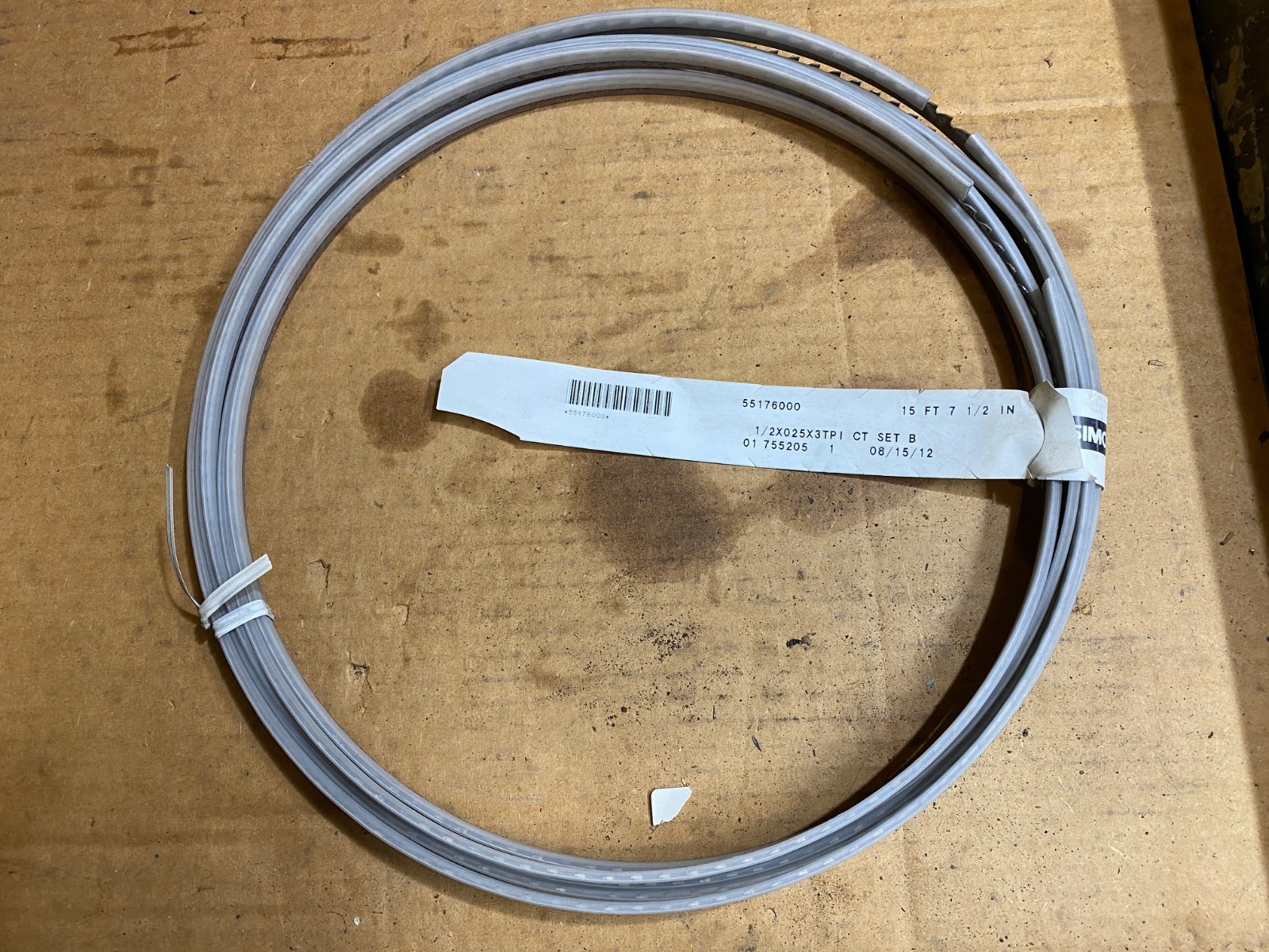 15’7″ Carbide Tipped Bandsaw Blade 1/2″ x .025″ x 3Teeth/inch SIMONDS Wood/etc.