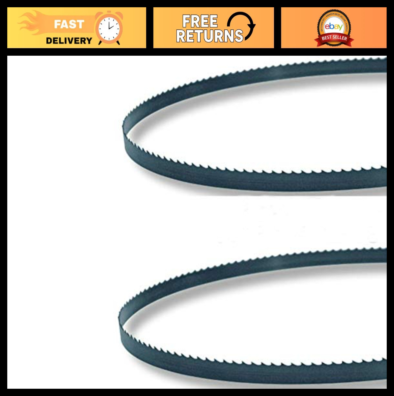 2 Pack 108″ x 5/8″ x 3 TPI Bone-In Bandsaw Blades for Meat Cutting, Fits Biro 14