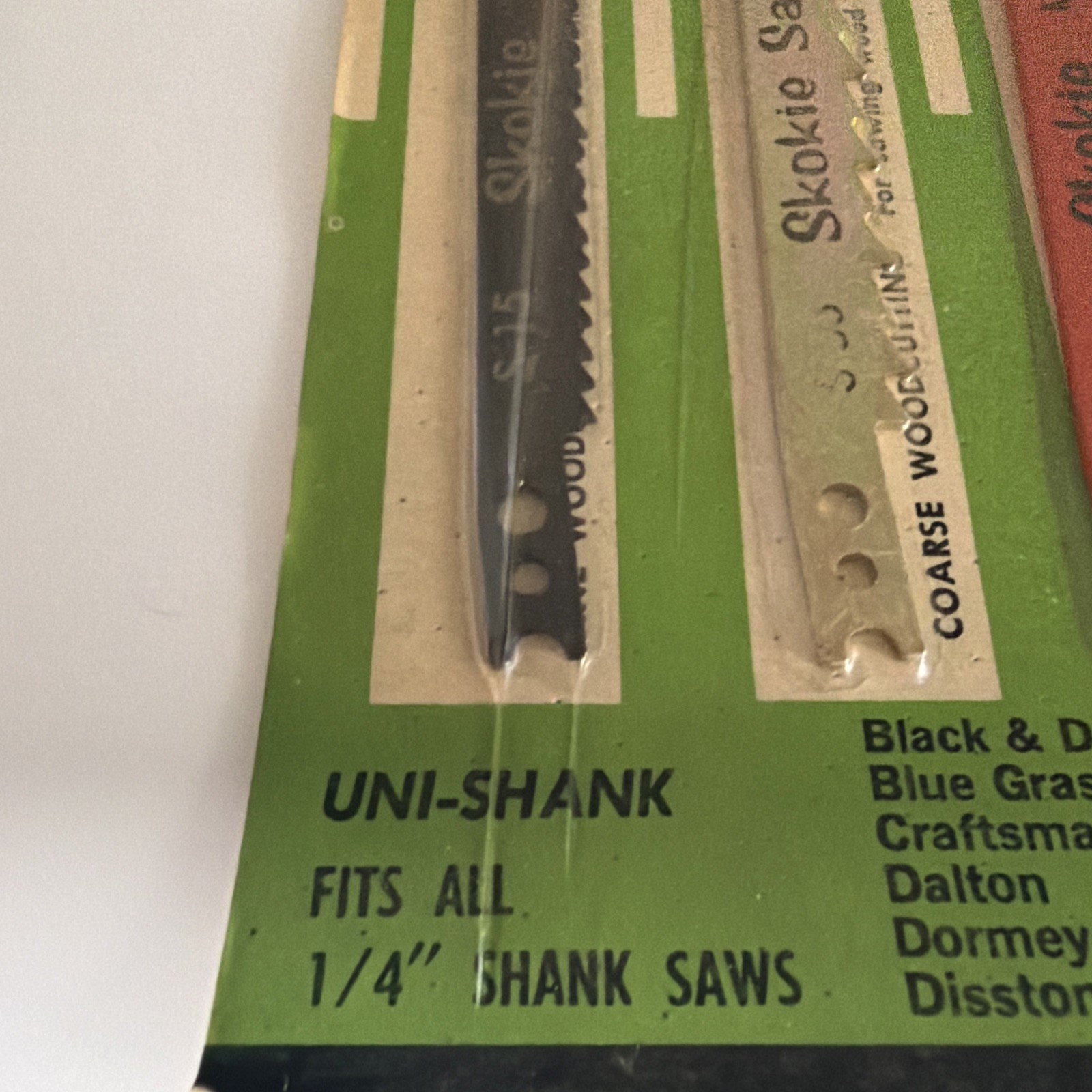 Vintage Skokie Uni-Shank Assorted Cutting Sabre Saw Blades No. S-5 NEW On Card.