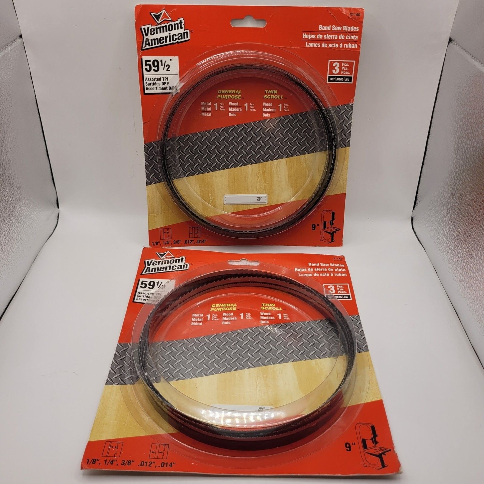 Vermont American Bosch 59.5 inch Band Saw Blades 3 pcs 31140 For 9″ Band Saws