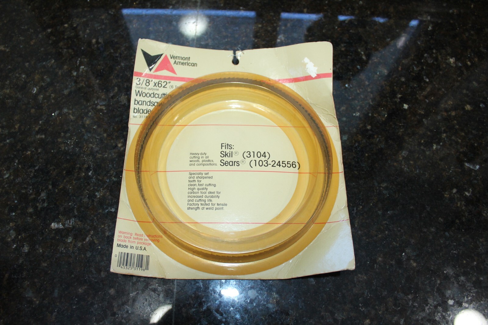 Vermont American 3/8″ x 62″ Woodcutting Band Saw Blade 6 Teeth Per Inch 31198