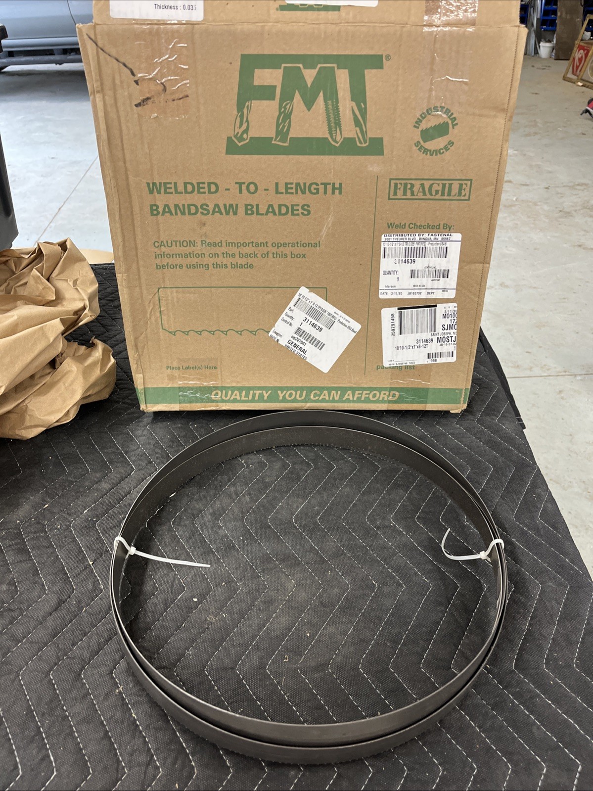 Bi-Met M-42 130.5”x 1” .035 Bandsaw Blade