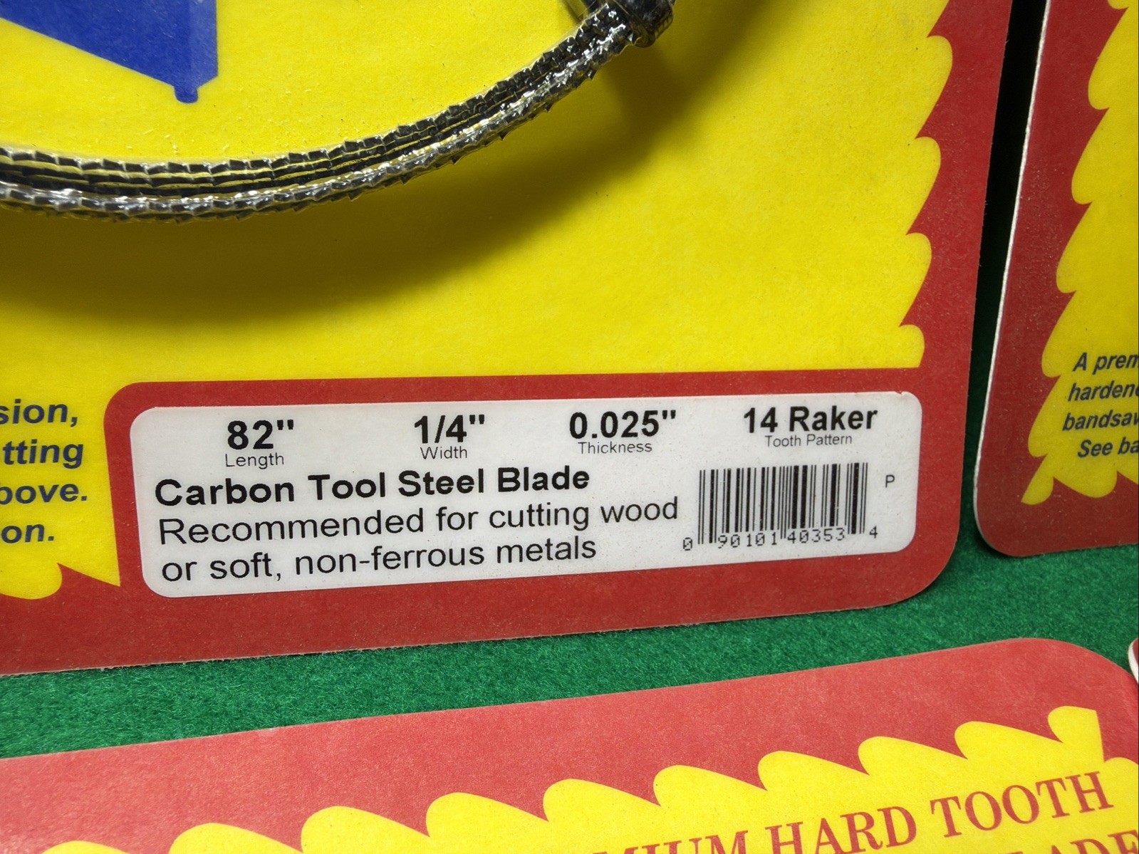 Lot of 4 Supercut 82-inch Bandsaw Blades Carbon Tool Steel Various Widths
