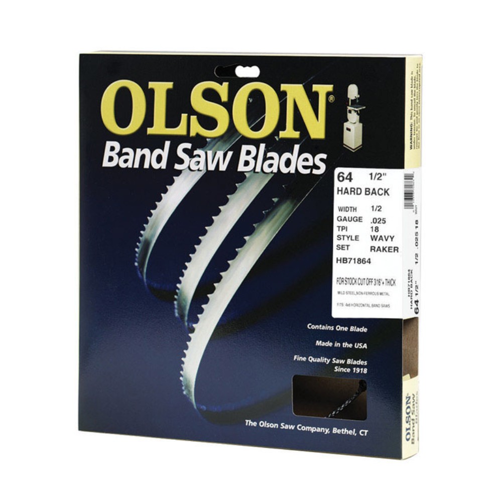 Olson HB71864DB 18 TPI Wavy Teeth Metal Band Saw Blade 64-1/2 L x 1/2 W in.