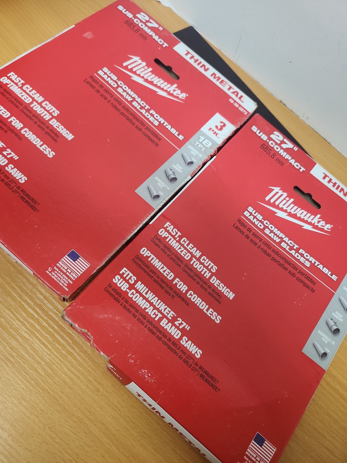 (2) Milwaukee 48-39-0572 Band Saw Blade – Gray (Pack of 3)
