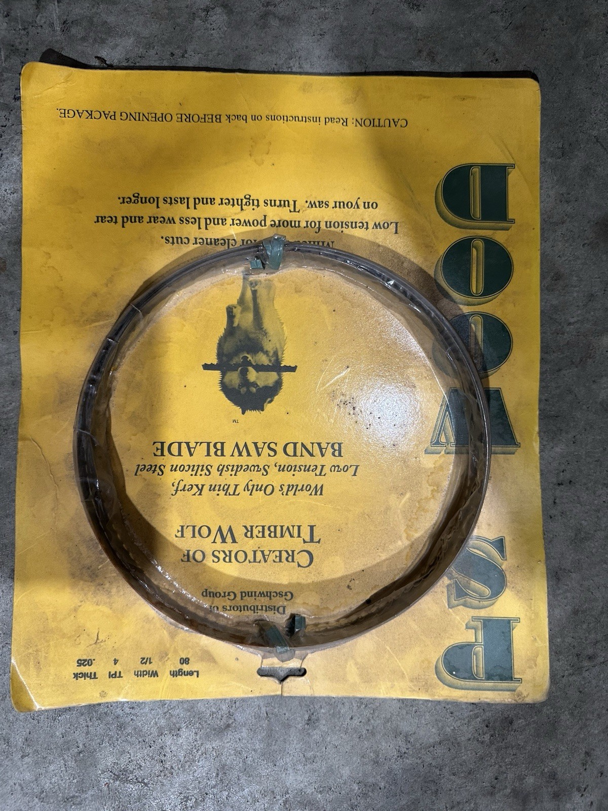 Timber Wolf PS Wood BAND SAW BLADE SET (5) LENGTH 133 – ALL NEW SEALED – SEE PIC