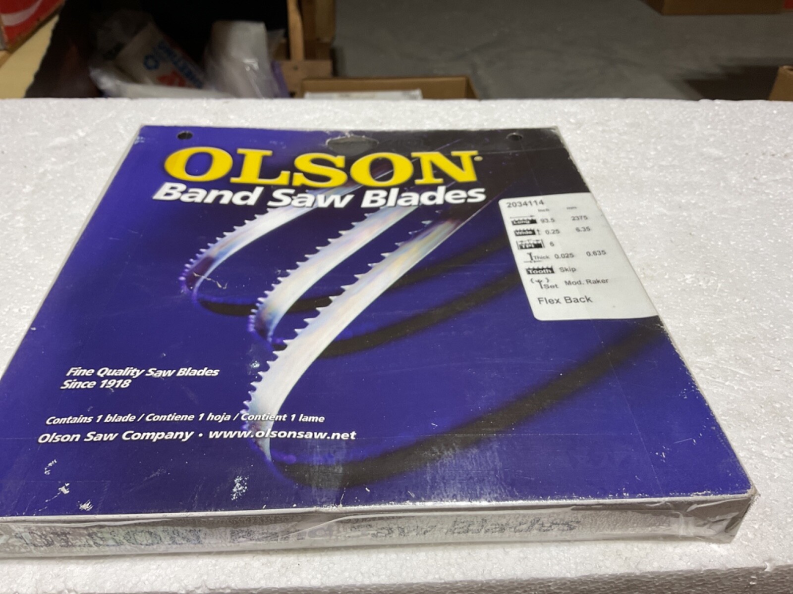 OLSON #2034114 93.5″x0.25″x6TPI BAND SAW BLADE BRAND NEW IN BOX