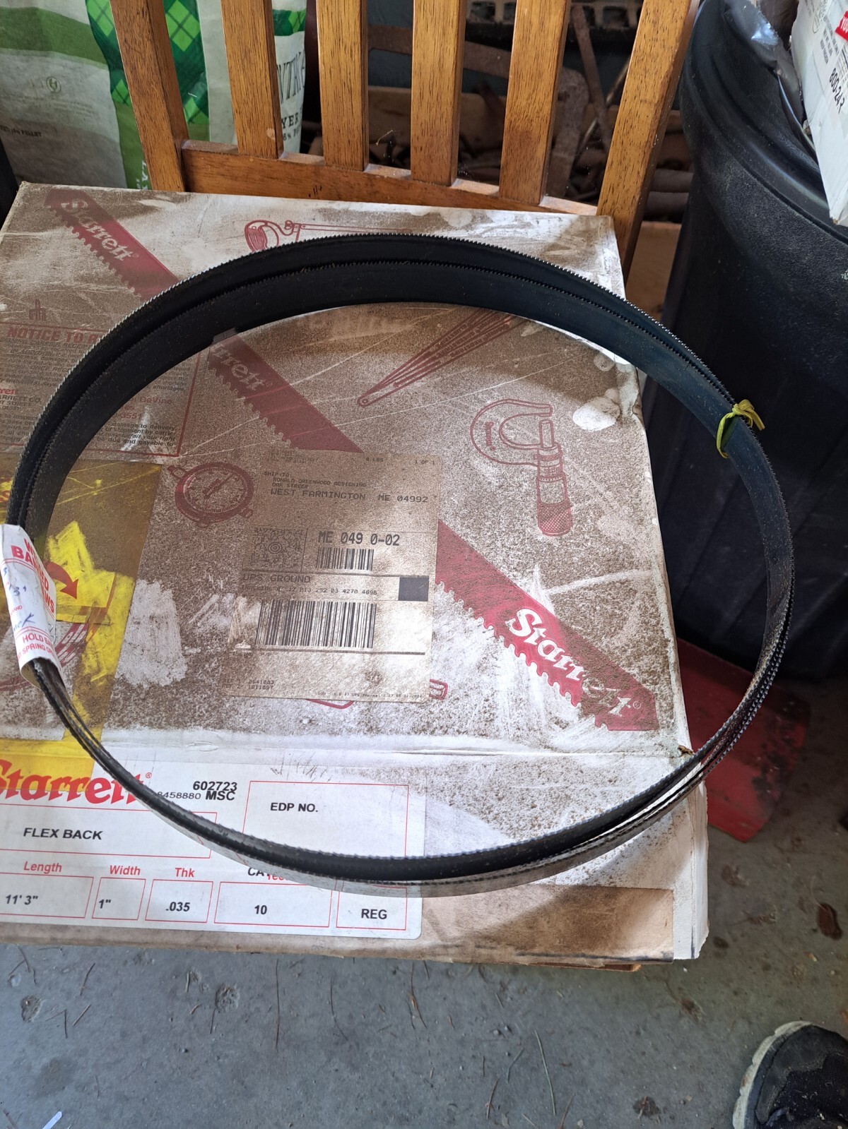 Starrett 91730-11-03 Band Saw Blade 11′ 3″ L 1″ W 10 Tpi .035″ Thick FLEX BACK