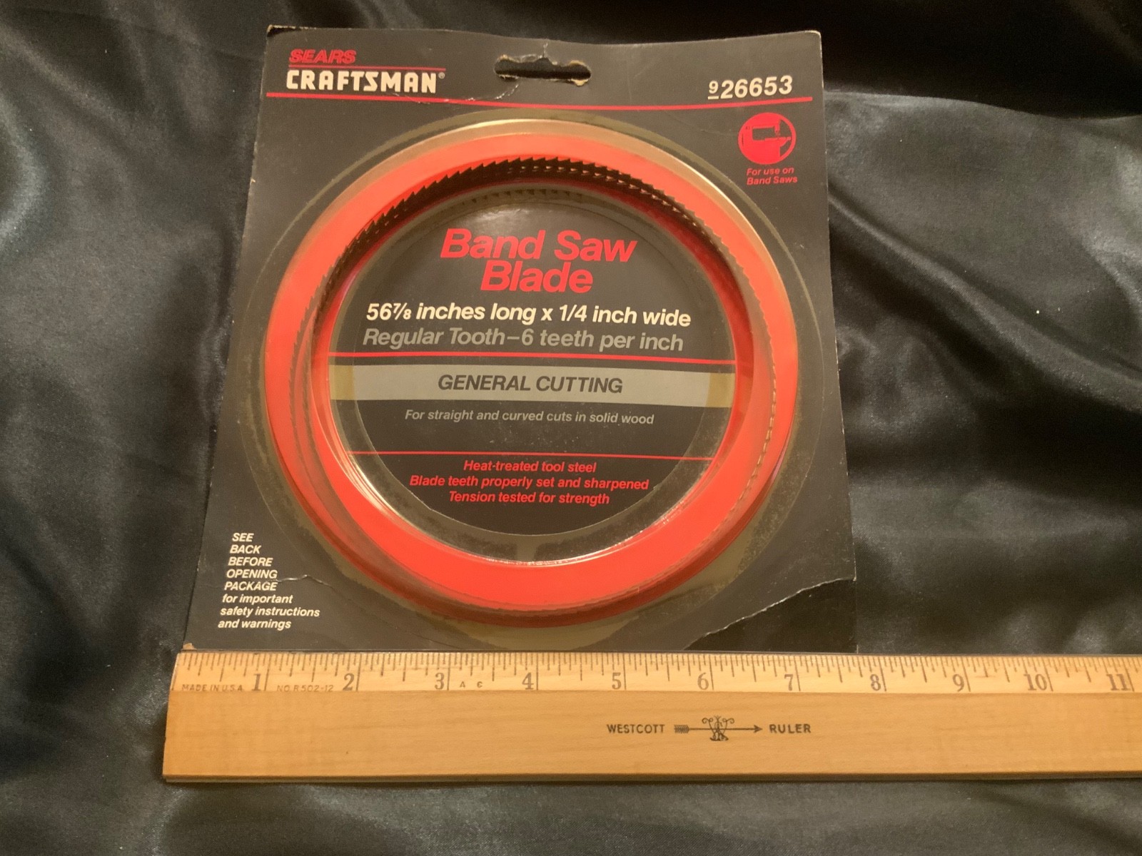 Sears Craftsman 926653 Band Saw Blade (new) 56-7/8″ long 6 teeth/inch USA