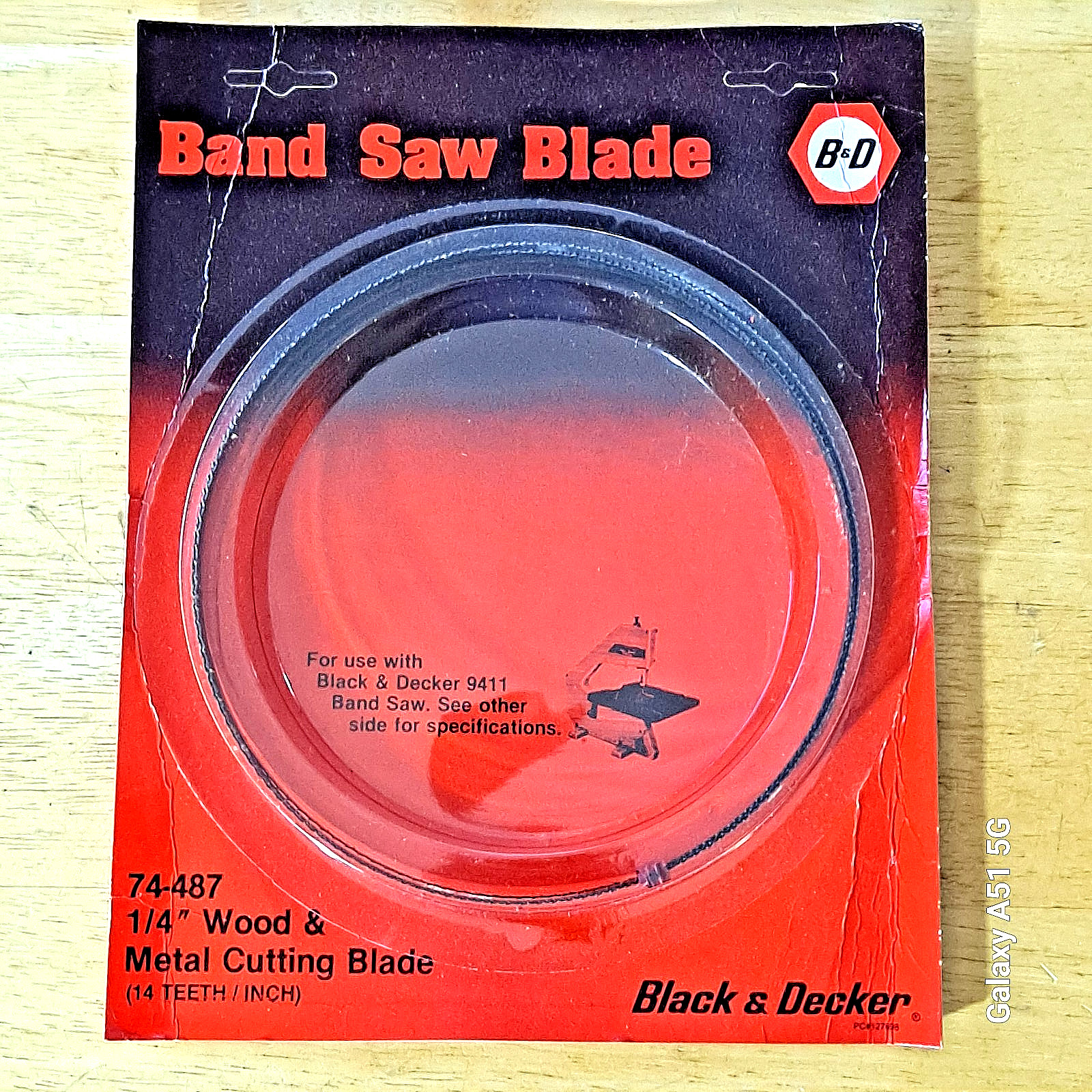 B&D Band Saw 9411 Blade 74-487 Wood & Metal Cutting 59-1/2″ x 1/4″ .014 NEW NOS