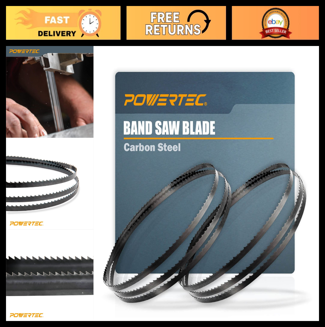 72″ Bandsaw Blades 1/4″ x 14 TPI for Woodworking – 2 Pack for 10″ Band Saws