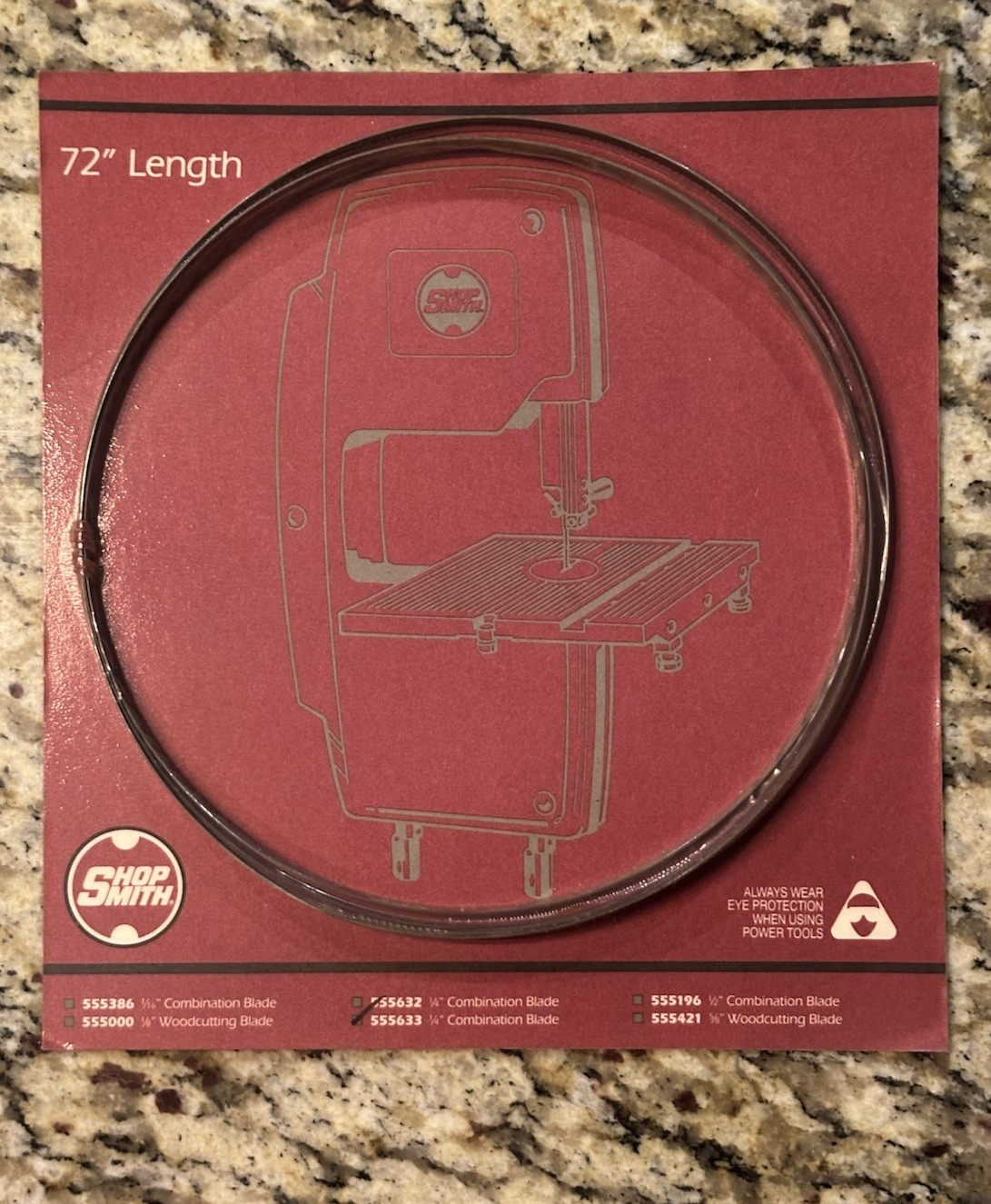 Shopsmith Inc 14 TPI .014 Bandsaw Combination Blade 72” 1/4 Blade #555633