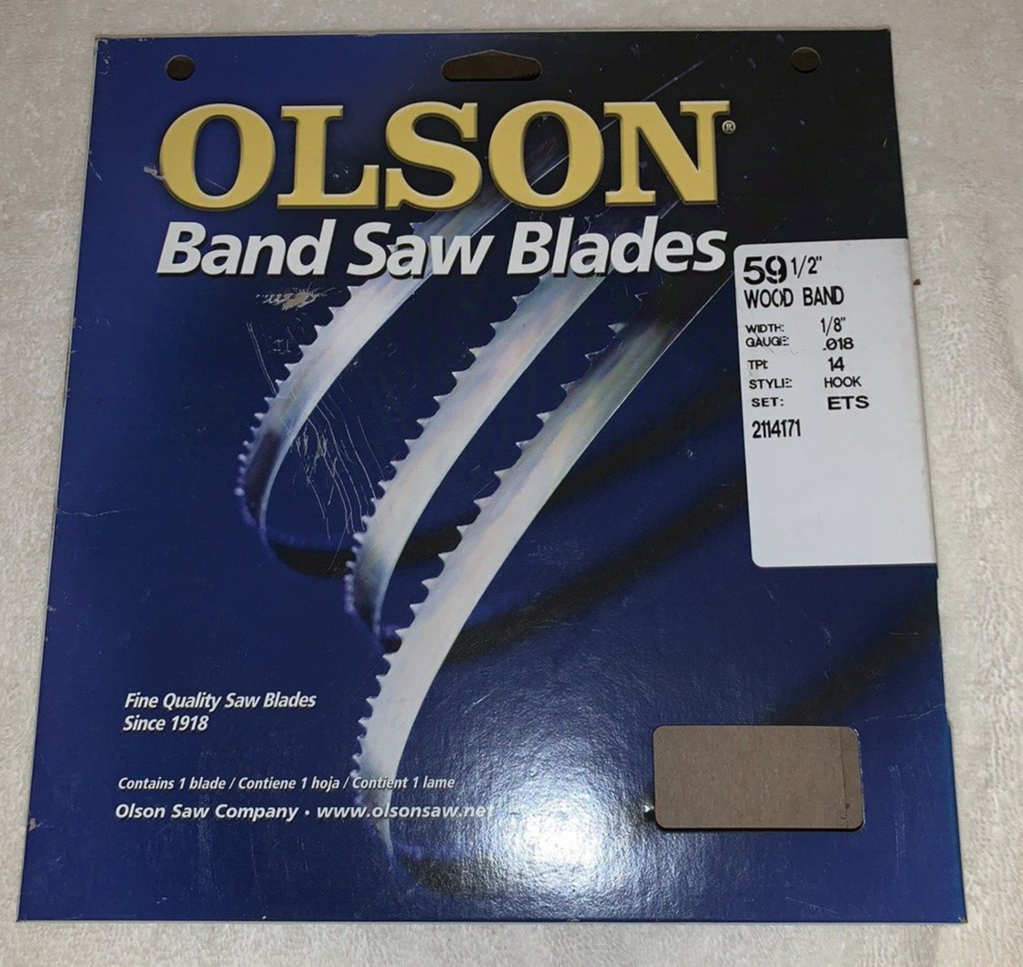 Olson 59 1/2″ Long, 1/8″ Wide, 14 TPI, Hook Tooth Band Saw Blade 2114171