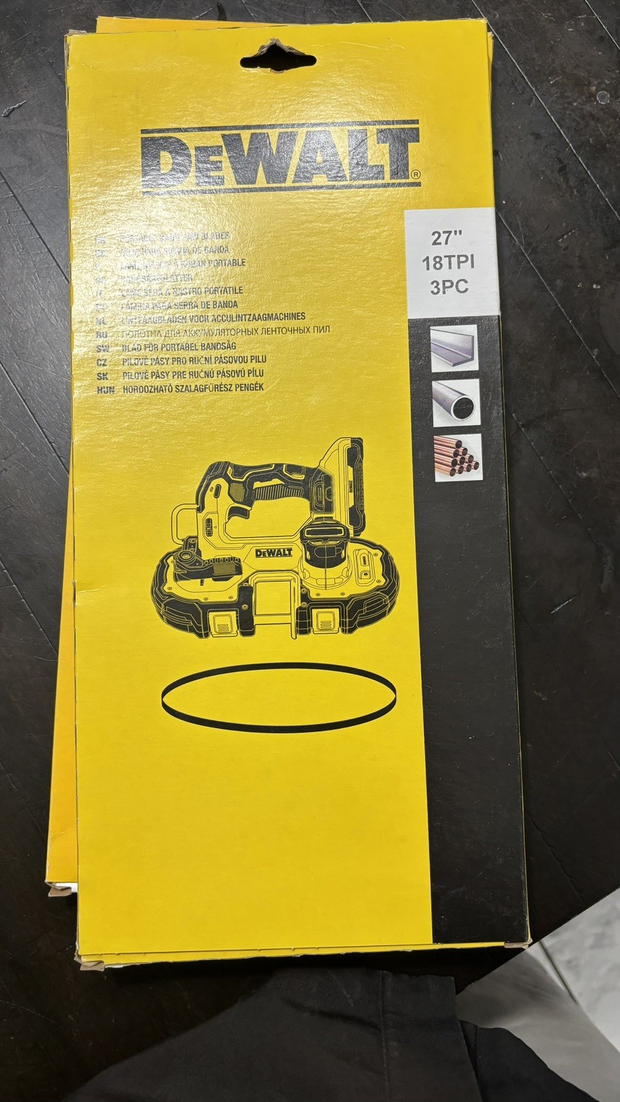 Dewalt -Portable Band Saw Blade, Bi-Metal, 18 TPI, 27” X1/2 In. – DWAPB27183