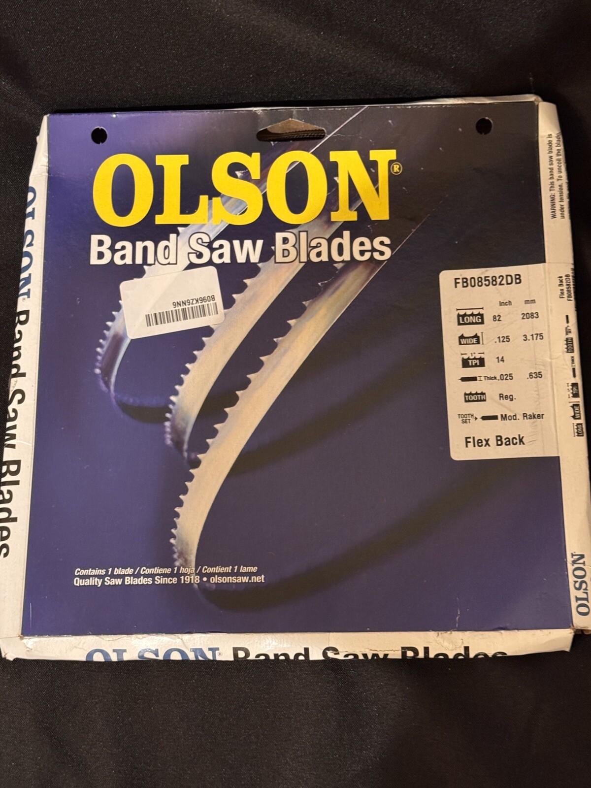 Olson Saw Company 82In X 1/8In X In25In 14 Reg Hefb Band Saw Blade