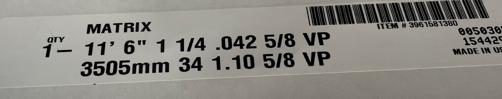 Brand New Morse Industrial Band Saw Blade MKM 3961581380 11’6″ x 1-1/4″ x .042″