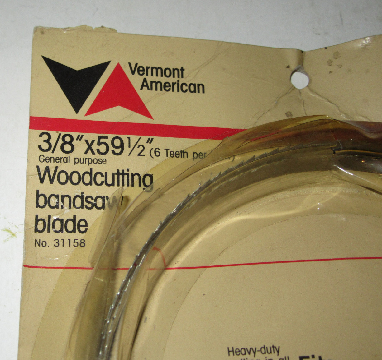 NOS USA Made Vermont American Woodcutting Bandsaw Blade #31158 3/8″ x 59 1/2″